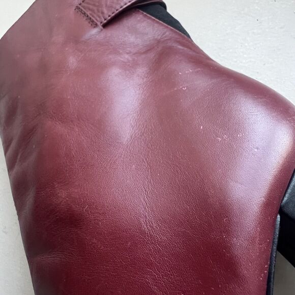 Tibi Red Leather Slip On Heeled Fashion Ankle Boots Booties Women’s EU 36.5 US 6 - Picture 9 of 16